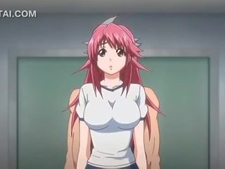 Pink haired anime beauty künti fucked against the