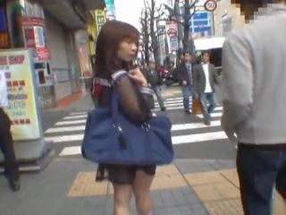 Mikan Astonishing Asian young woman Enjoys Public