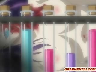 Japanese hentai sweetheart drinking cum