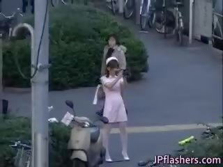 Naughty Asian young lady Is Pissing In Public Part4